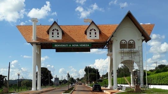 Entrada da cidade de Nova Veneza, cidade que recebe Festival Italiano pela 15ª vez | Foto:  Divulgação/ Comunicação sem Fronteiras