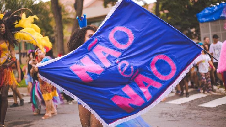 Bloco Não é Não realiza concurso de marchinhas com letras que coibem o assédio em Goiânia | Foto: Andressa Magalhães