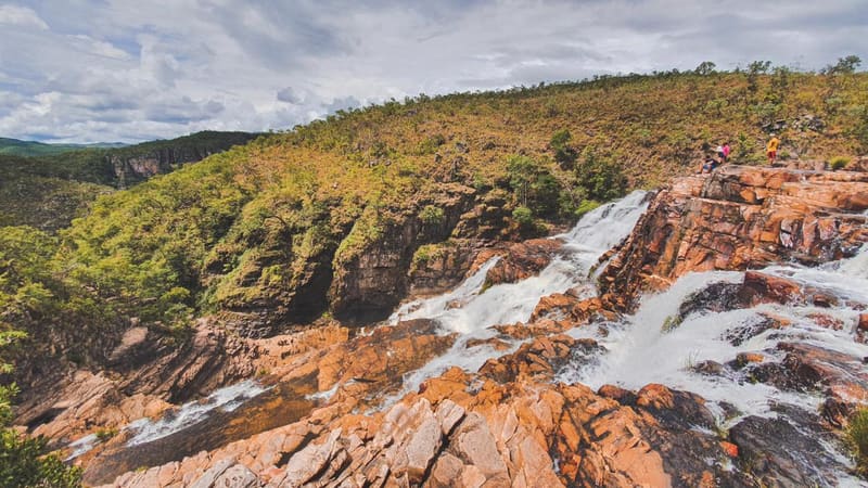 Cataratas do Rio dos Couros, uma sequência de rios e cachoeiras com um visual deslumbrante no agora Parque Estadual Águas do Paraíso, na Chapada dos Veadeiros, em Alto Paraíso (GO) | Foto: Carlos Freitas/Aproveite a cidade