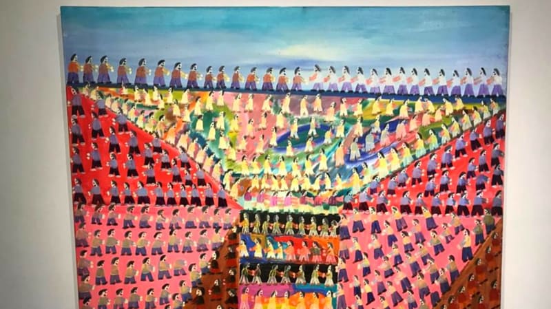 Uma das 15 telas do artista Pedro Dias. Exposição Avoar fica aberta até o dia 3 de março | Foto Lowbrow Lab Arte