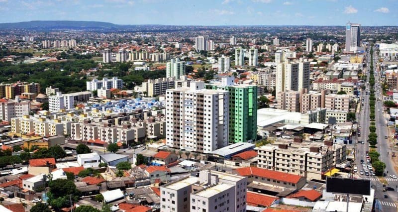 Vista aérea de Aparecida de Goiânia. Cidade, assim como todas as outras da Região Metropolitana de Goiânia, restringe atividades econômicas na segunda-feira (1/3) | Foto: Jhonney Macena/ Site Aparecida de Goiânia