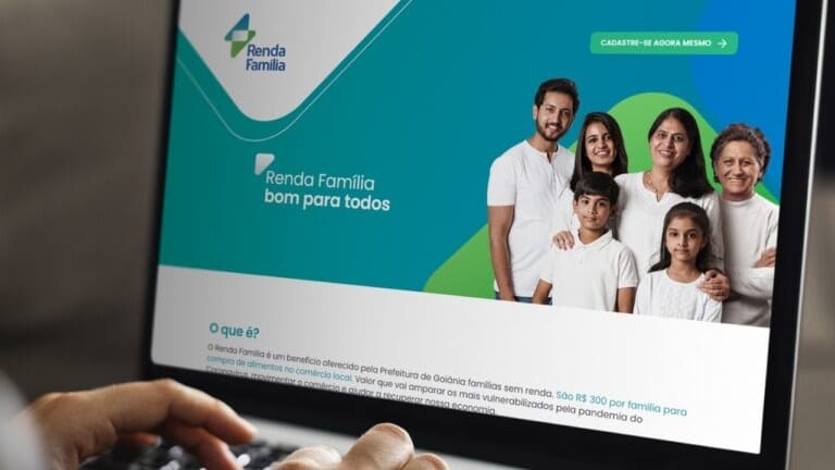 Site do Programa Renda Família. Prefeitura de Goiânia espera que 24 mil famílias sejam beneficiadas | Foto: Prefeitura de Goiânia
