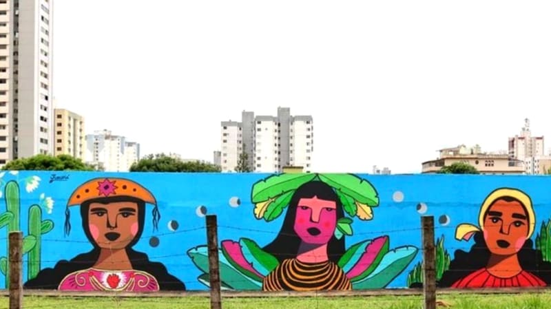 Goiânia ganha novo ponto de arte urbana feito por artistas goianos