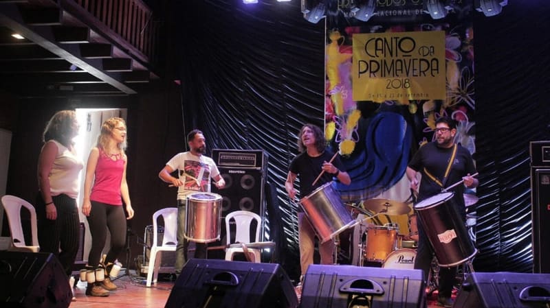 Artistas se apresentam no Canto da Primavera, em 2018. Evento em 2021 acontece de 30 de novembro a 5 de dezembro | Foto: Secult Goiás