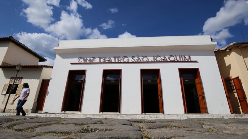 Cine Teatro São Joaquim, na cidade de Goiás. Município histórico recebe 22ª Festival Internacional de Cinema e Vídeo Ambiental (Fica 2021) | Foto: Leo Iran
