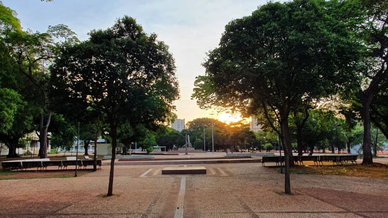 Praça Cívica, em Goiânia, é o local onde se iniciam as comemorações do aniversário de 88 anos da capital realizadas pela Secult Goiás | Foto: Aproveite a cidade