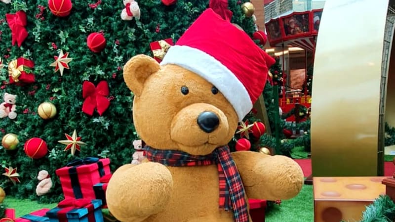 Chamado de Natal Encantado dos Ursos, Natal no Goiânia Shopping tem Papai Noel, carrossel e mais atrações | Foto: Divulgação