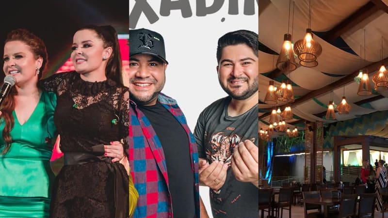 Festas em Goiânia têm shows com Mariara e Maraisa e Barões da Pisadinha. Restaurantes oferecem eventos completos | Arte: Aproveite a cidade /  Assessorias
