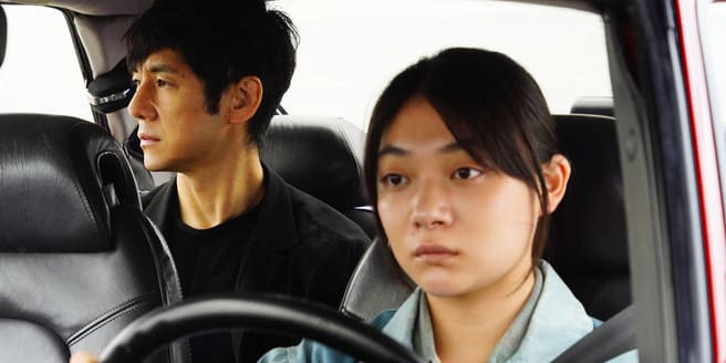 Cena de Drive My Car, vencedor do Oscar de Melhor Filme Internacional deste ano. Obra ainda foi indicada em outras três categorias: Melhor Filme, Melhor Direção e Melhor Roteiro Adaptado | Foto: Divulgação