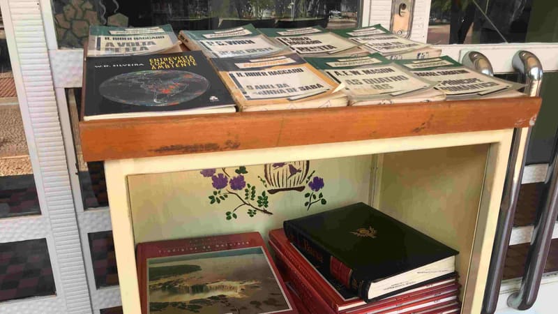 Livros do projeto Estante Literária, da Biblioteca Pio Vargas, na Praça Cívica, em Goiânia | Foto: Secult Goiás