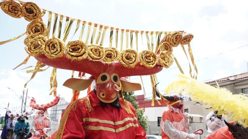 Mascarado na Praça Cívica, nesta quarta-feira (27/4), durante ExpoCavalhadas. Tradicionais celebrações acontecem até o mês de outubro | Cristiano Borges