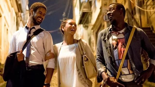 Alfred Enoch, Taís Araújo e Seu Jorge em cena do filme Medida Provisória, que estreia no Cine Cultura | Foto: Divulgação