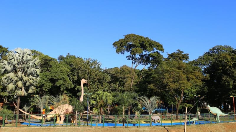 Parque dos Dinossauros no Mutirama. Local recebe evento das 10h às 16h, com entrada gratuita | Foto: Agetul