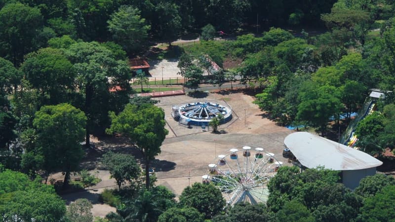 Vista aérea do Parque Mutirama. Local, juntamente com Zoológico e Clube do Povo, receberam R$ 8,1 milhões em investimentos desde 2021 | Foto: Secom Goiânia