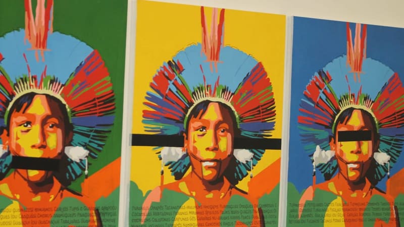 Uma das obras que estão na mostra mostra “O show de todo artista tem que Continuar - Lei Aldir Blanc”, no Centro Cultural Octo Marques | Foto: Leo Iran