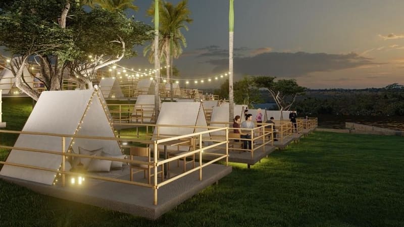 Perspectiva das cabanas do Trust Gastronomia Intimista, que funcionará até o mês de setembro de 2022 | Foto: Divulgação