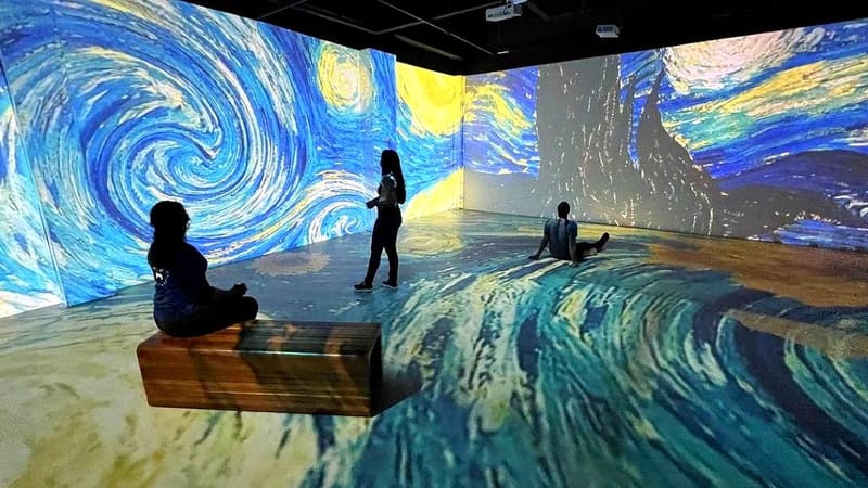 Foto da exposição imersiva Van Gogh & Impressionistas. Exibição em Goiânia será de 29 de setembro a 31 de outubro | Foto: Divulgação