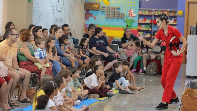 Apresentação infantil do projeto Claque Retomada Cultural, em Goiânia | Foto: Sesc Goiás