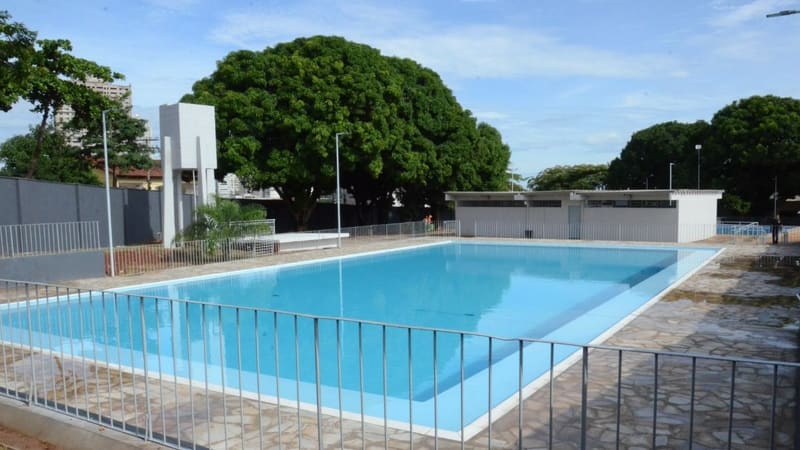 Pìscina da Praça dos Esportes do Pedro Ludovico. Natação é um dos esportes oferecidos | Foto: Seel