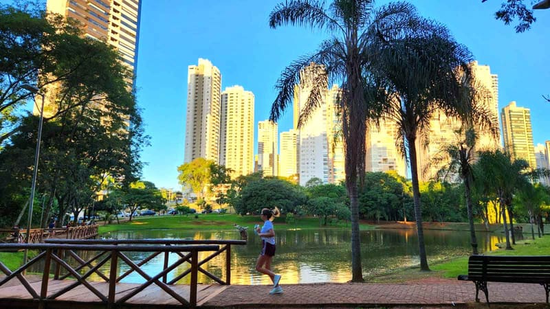 Parque Flamboyant é um dos locais para praticar atividades físicas no Jardim Goiás | Foto Carlos Freitas