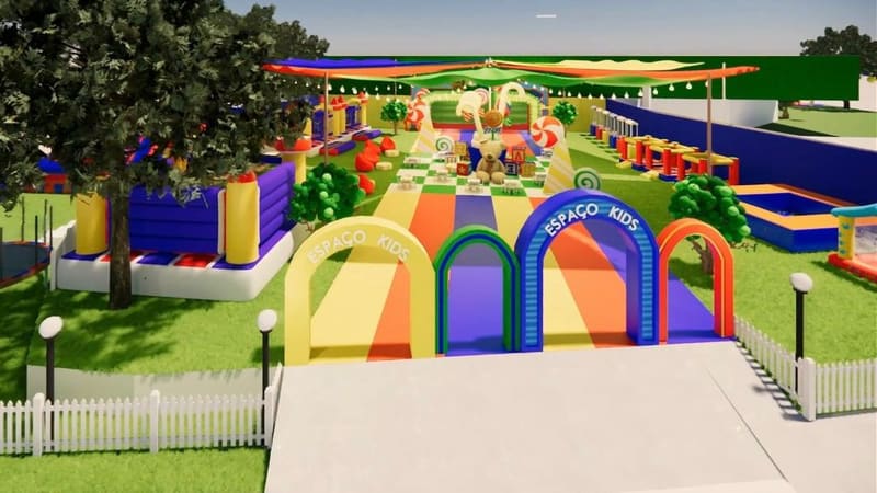 Projeção do Espaço Kids. O funcionamento da Pecuária Kids será nos dias 20, 21, 24, 27 e 28 de maio, a partir das 11h | Foto: Divulgação