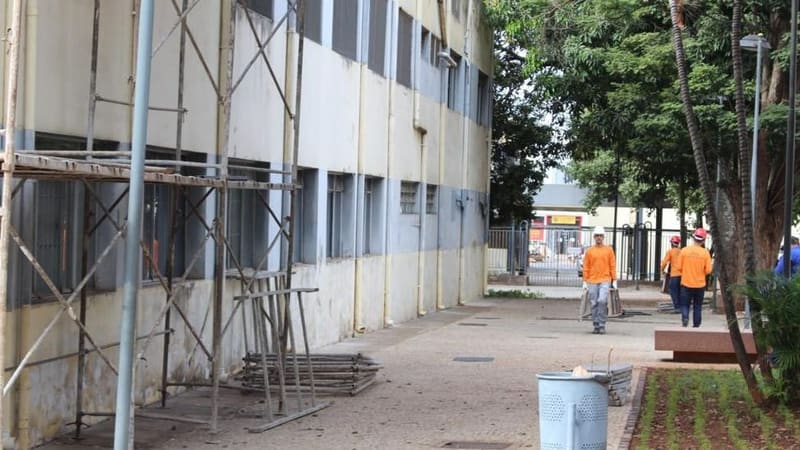 Os serviços iniciam pelos edifícios do Centro Cultural Marietta Telles Machado e da Seds, com previsão de término em seis meses | Foto: Secult Goiás