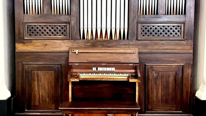 O Órgão de Tubos da Igreja do Rosário é a primeira peça do gênero em Goiás e uma das pioneiras do Brasil, encomendada em 1947 | Foto: Secult Goiás