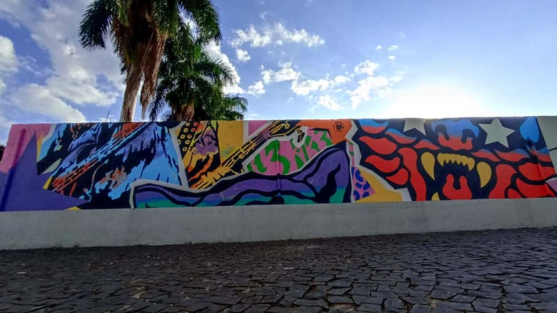 Painel de grafite assinado pelo artista visual Danilo Itty: arte renova ambientes do Martim Cererê | Foto: Secult Goiás