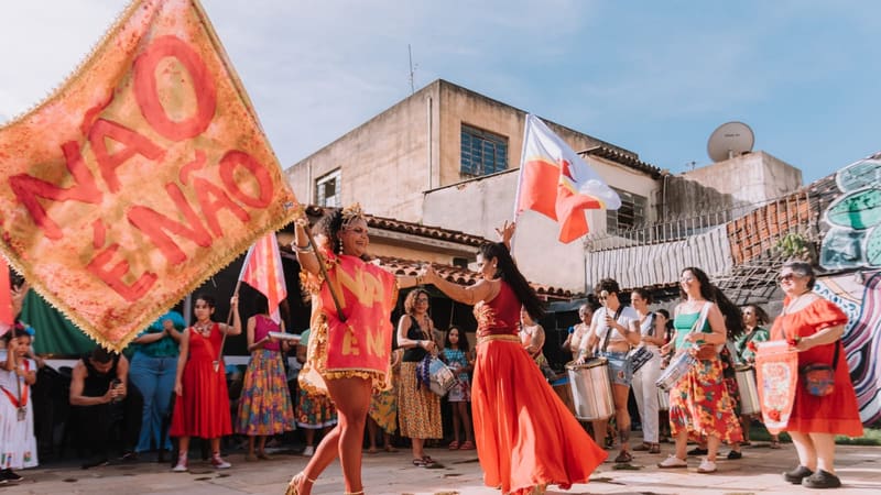 Foto do Bloco Não é Não. No domingo, Goiânia tem shows de samba em diversos locais | Foto: Michelly Matos