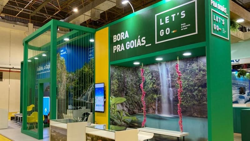 Estande da Goiás Turismo na WTM Latin America, que acontece até o dia 17 de abril | Foto: Goiás Turismo