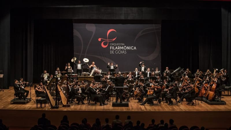 Orquestra Filarmônica de Goiás toca pela primeira vez com a dupla Israel & Rodolffo, no Vivo Música | Foto: Rafaella Pessoa