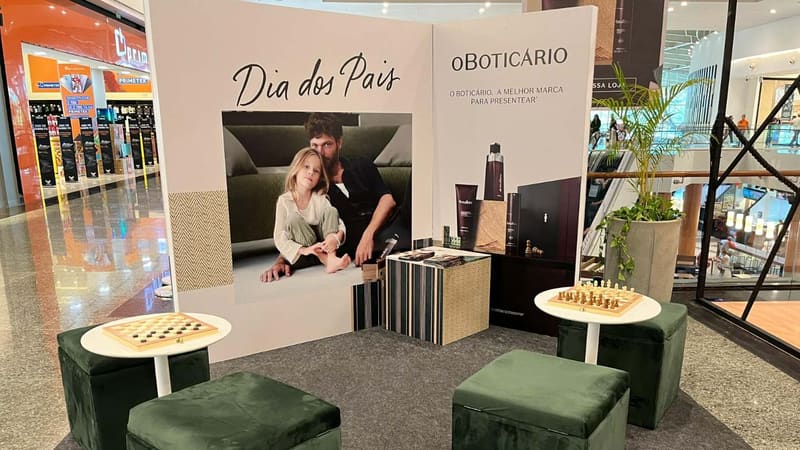 O Boticário monta espaço personalizado para o Dia dos Pais, em Goiânia
