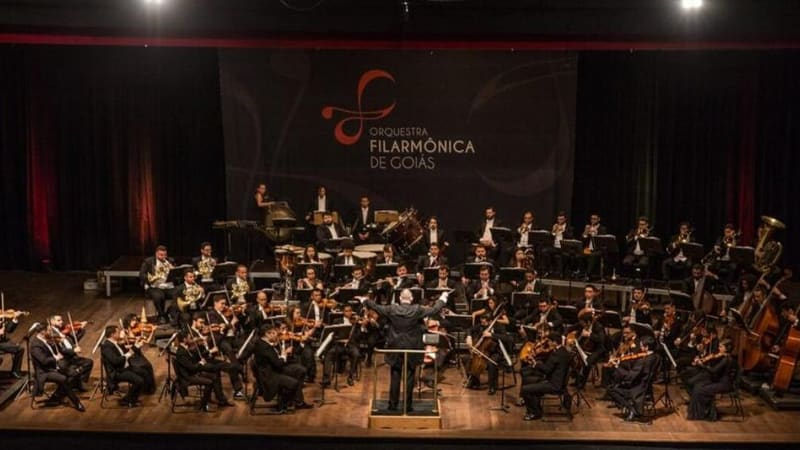 Orquestra Filarmônica de Goiás se apresenta no Teatro Goiânia | Foto: Rafaella Pessoa