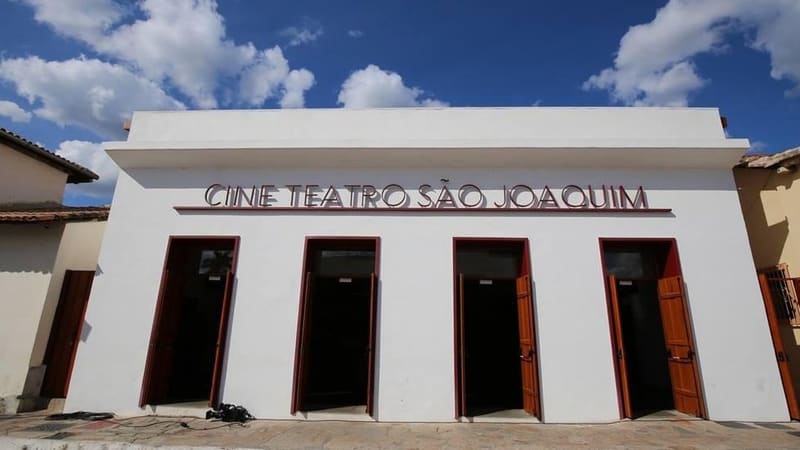 Fachada do Cine Teatro São Joaquim, na cidade de Goiás | Foto: Secult Goiás
