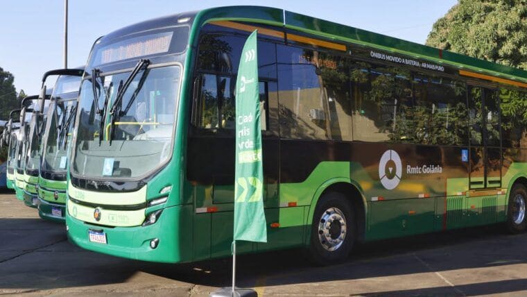 Ônibus elétricos do BRT Leste-Oeste | Foto: Secom Goiás