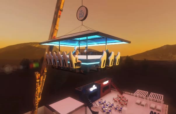 Sky Piri: Pirenópolis ganha gastrobar suspenso a 50 metros de altura