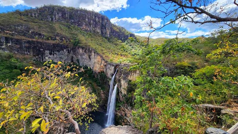 Cachoeira do Salto 120, no Parque Nacional da Chapada dos Veadeiros | Foto: Carlos Freitas