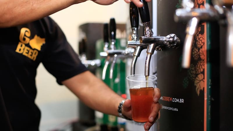 Chope é servido no Go Beer. 3ª edição acontece nos dias 12 e 13 de setembro. O horário será das 17h às 22h, na sexta-feira, e das 14h às 19h, no sábado | Foto: André Saddi