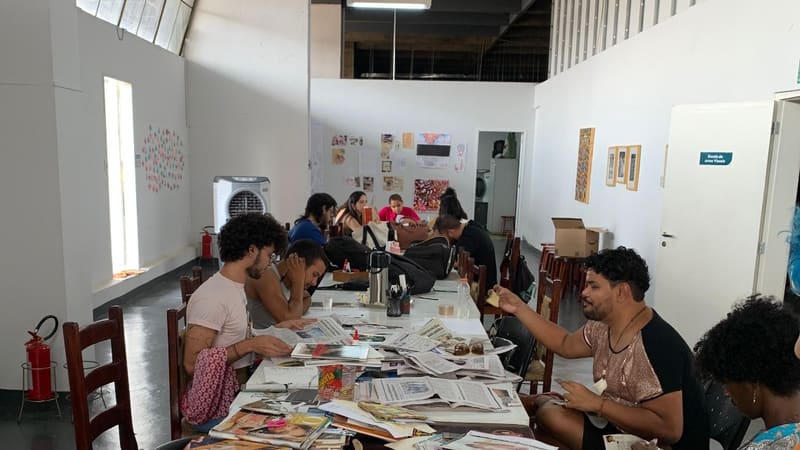 Oficina EAV Colagem, na Escola de Artes Visuais | Foto: Secult Goiás