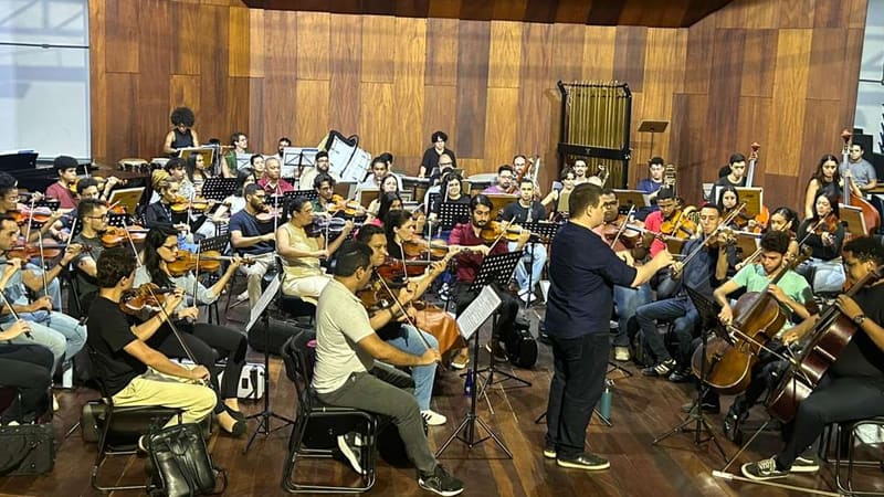 apresentação celebra o início das atividades oficiais do projeto, vinculado à Escola de Música e Artes Cênicas (Emac) | Foto: Letícia Michalczyk/Reitoria Digital UFG