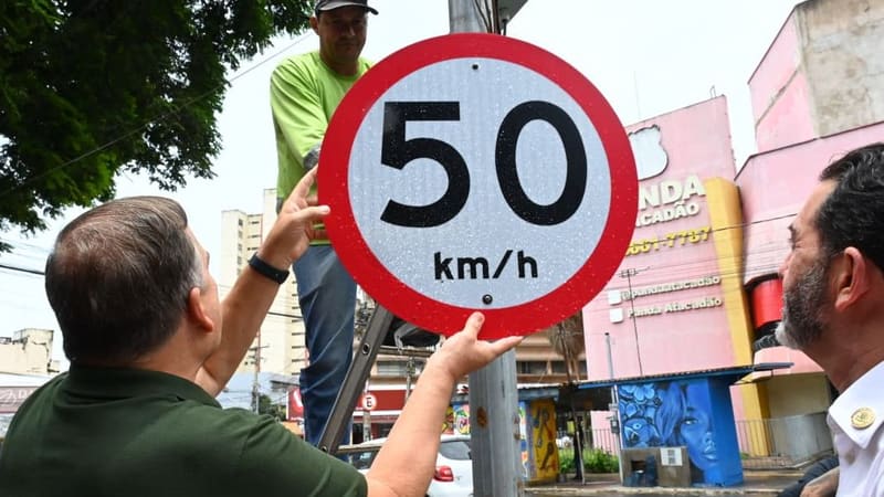 Vias do Centro de Goiânia passam a ter limite de velocidade de 50 km/h