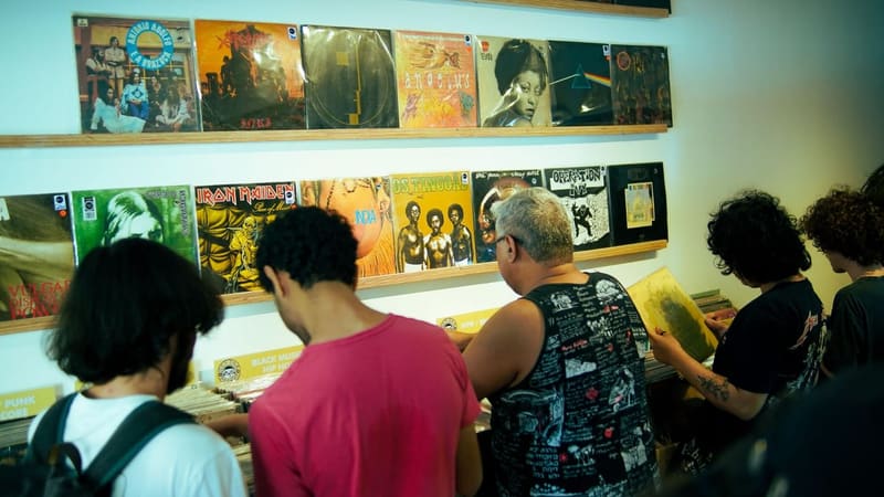 Interior da loja da Fadigo Discos e Bacural Discos, no Centro | Foto: Divulgação