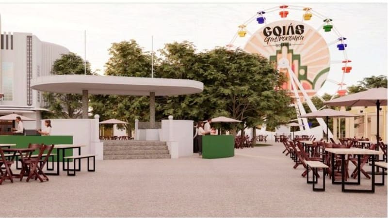 Render de como estará o Goiás Gastronomia no Parque Mutirama | Foto: Divulgação