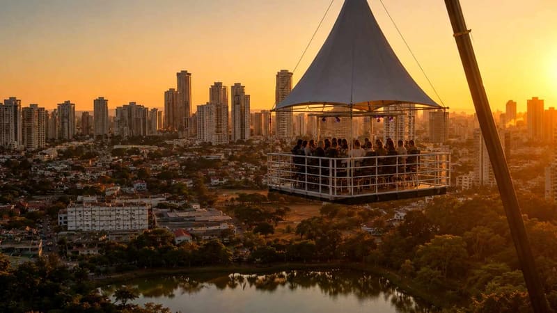Parque Vaca Brava terá bar suspenso a 40 metros de altura
