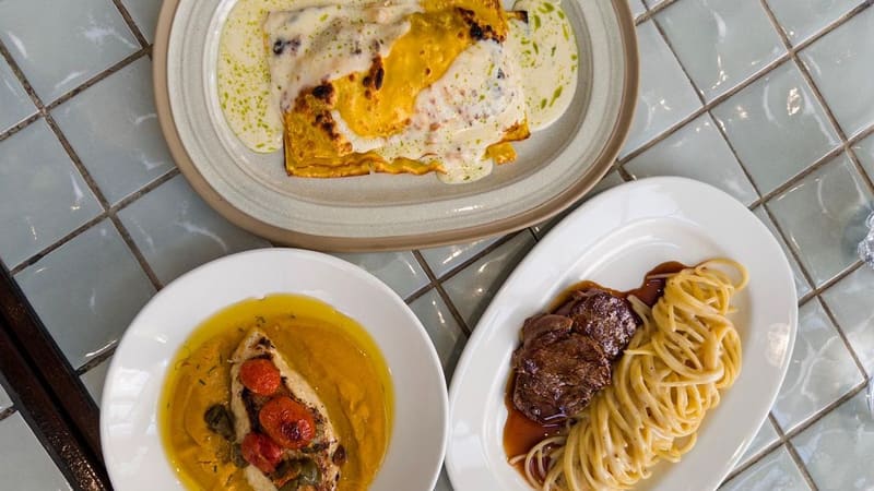 Pratos do NIP Napoli, no Setor Marista. Menu Executivo custa R$ 119 | Foto: Carla Falcão