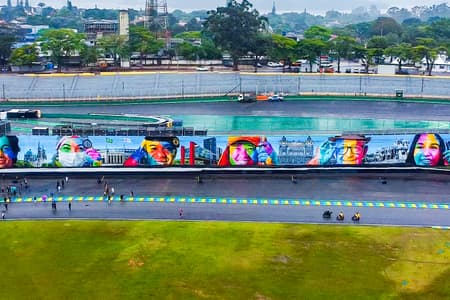 Interlagos ganha novo mural que homenageia Senna e trabalhadores de São Paulo